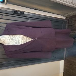 Women's WHBM wine-colored suit